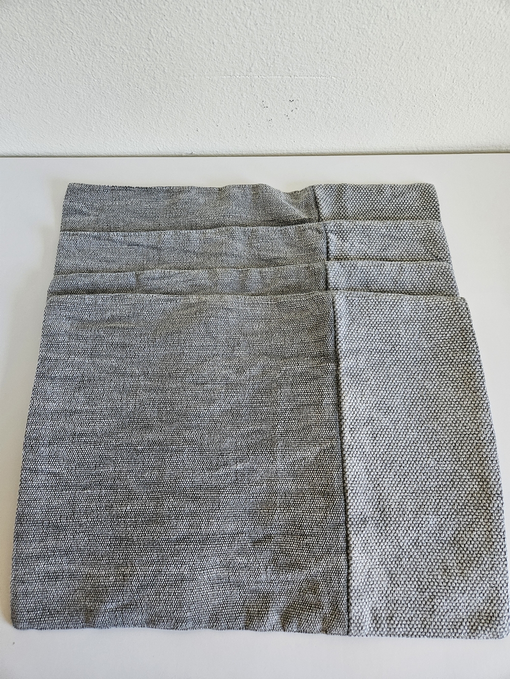 West Elm Placemats Grey Textured - Set Of 4